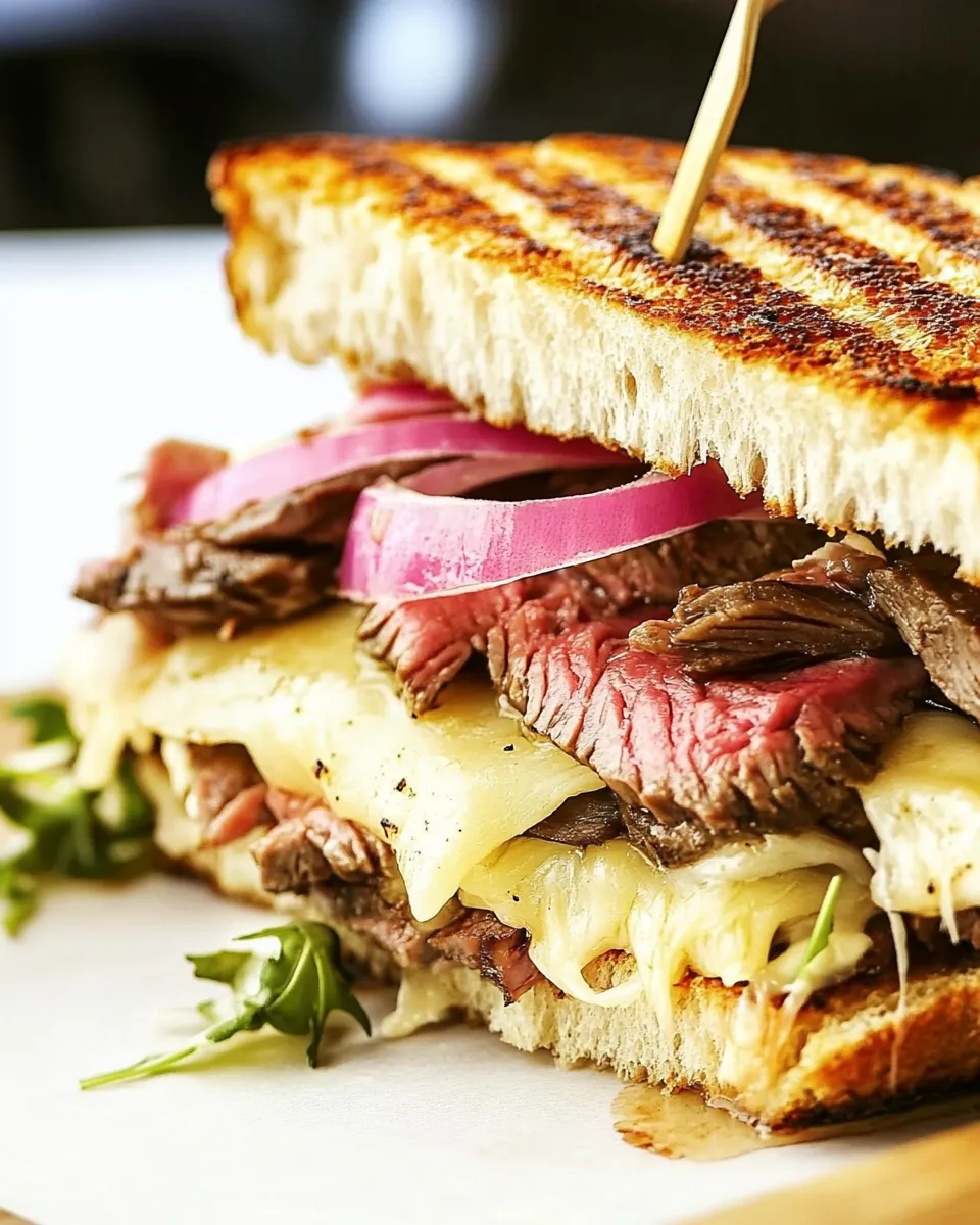 Easy Copycat Panera Bread Steak & White Cheddar Panini recipe photo