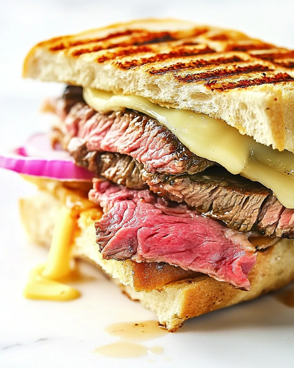 Delicious Copycat Panera Bread Steak & White Cheddar Panini shot