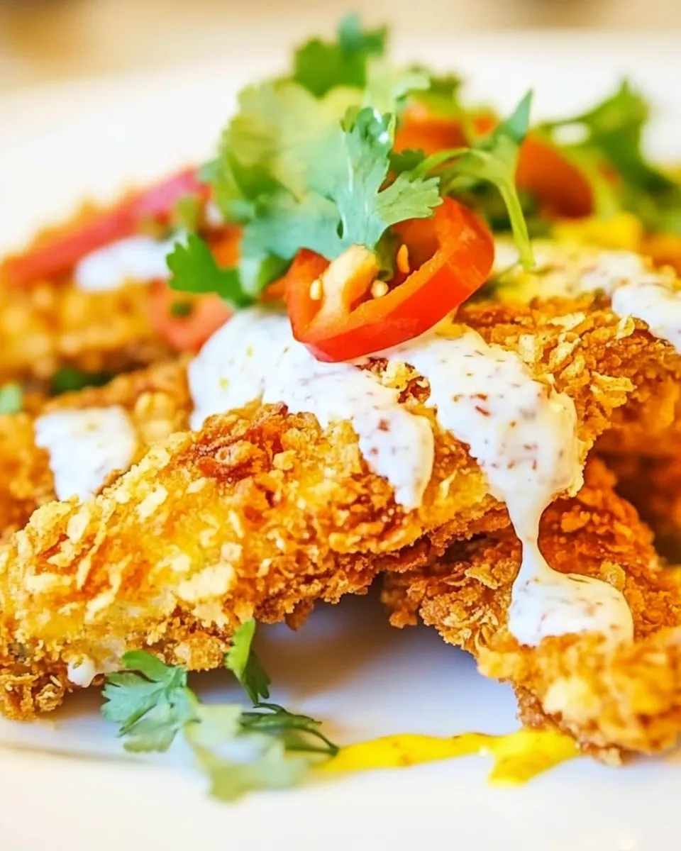 Easy Cornflake Crusted Fish with Chili Tartar Sauce photo