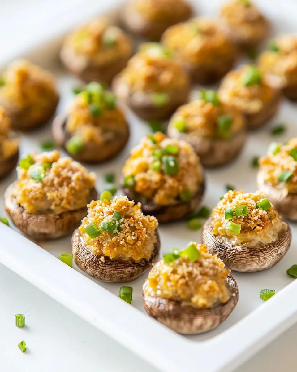 Delicious Crab Stuffed Mushrooms (with Ritz Crackers) image