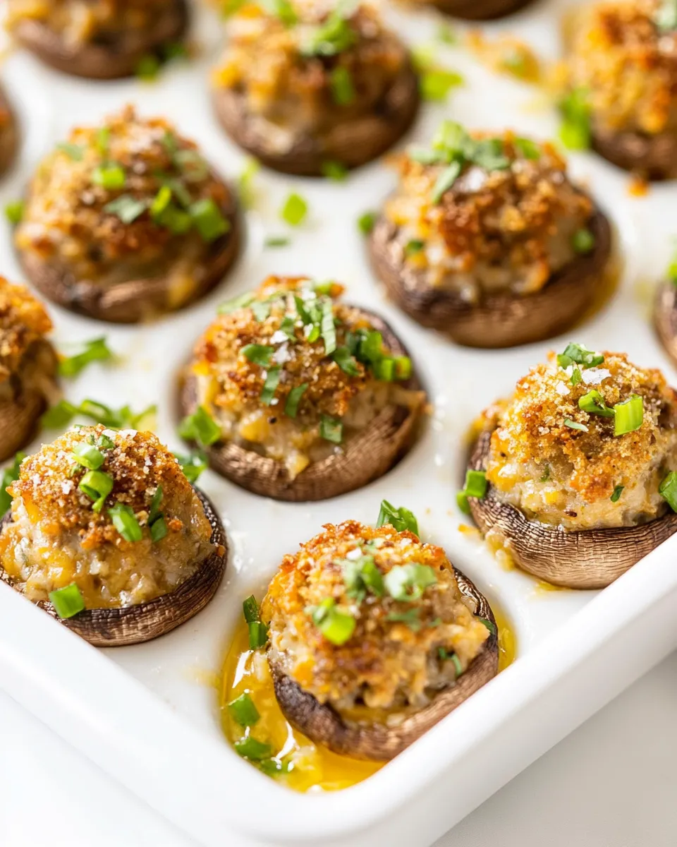 Classic Crab Stuffed Mushrooms (with Ritz Crackers) recipe photo