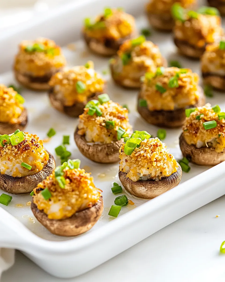 Tasty Crab Stuffed Mushrooms (with Ritz Crackers) shot