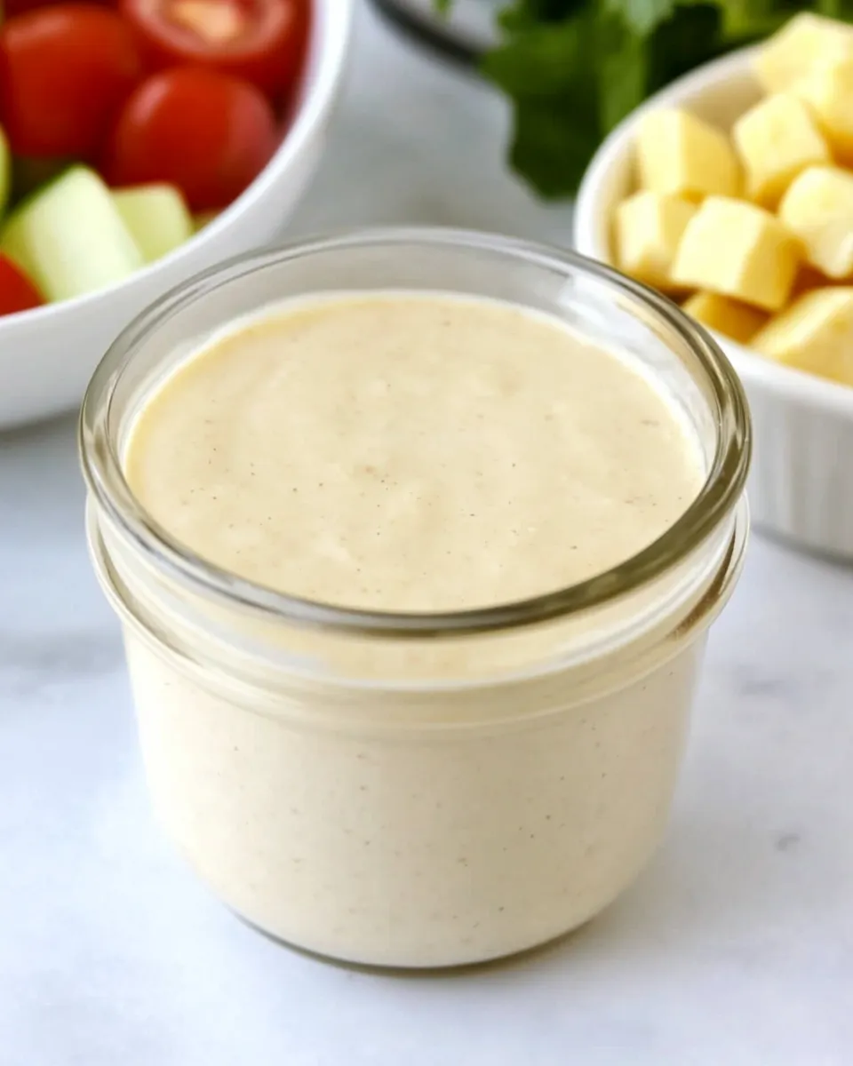 Easy Creamy Caesar Dressing Recipe shot
