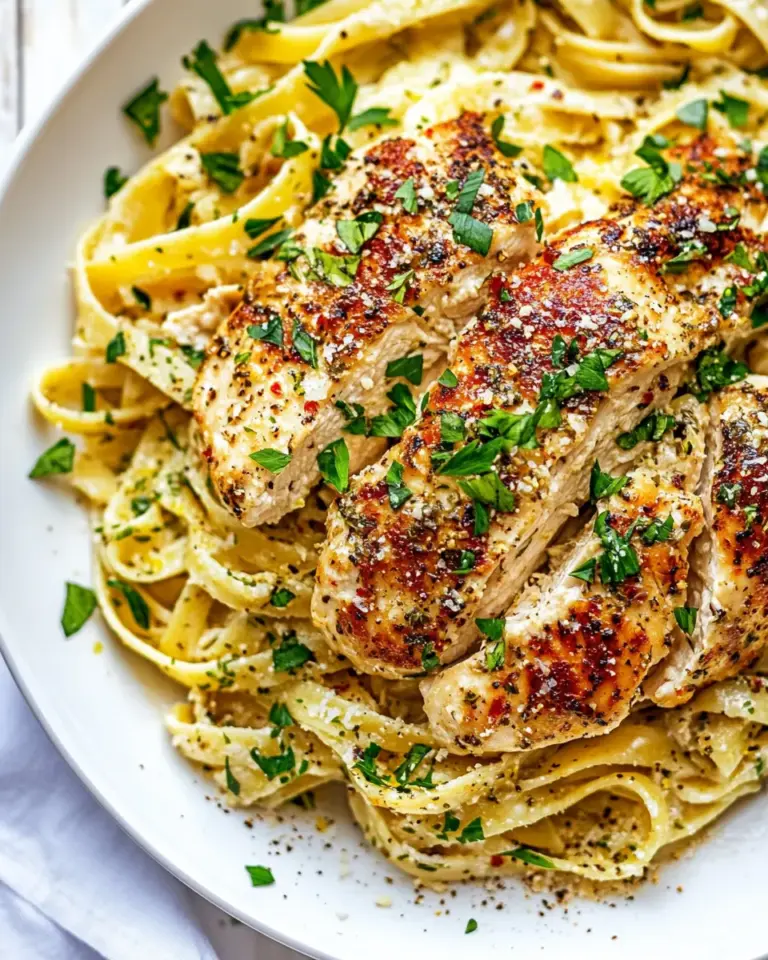 Homemade Creamy Lemon Chicken Piccata Fettuccine photo