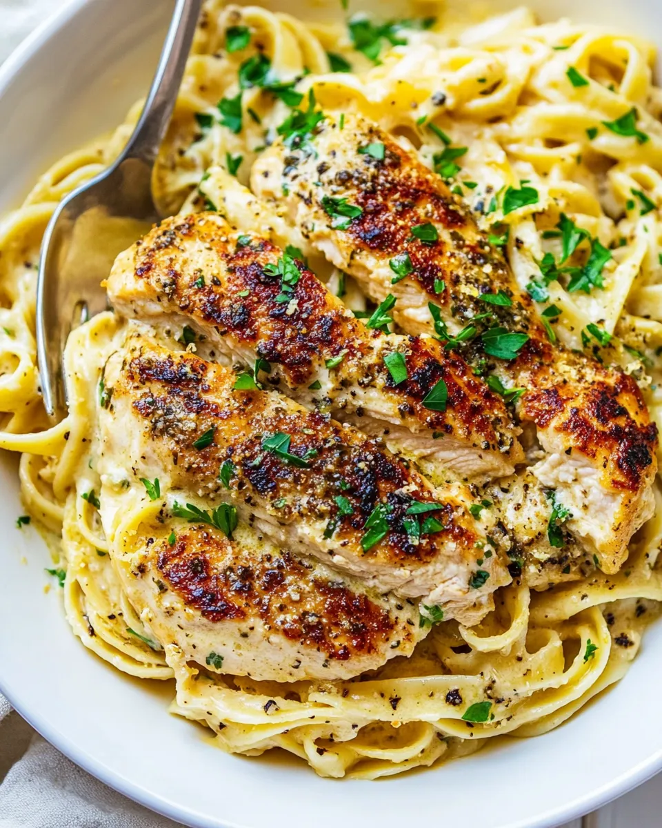Classic Creamy Lemon Chicken Piccata Fettuccine image