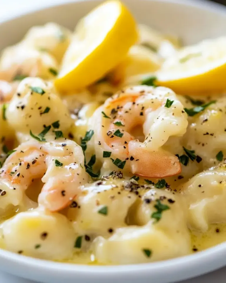 Homemade Creamy Lemon Shrimp Gnocchi photo