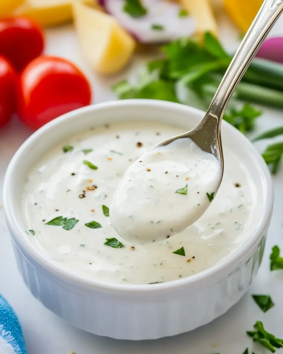 Tasty Creamy Parmesan Dressing (Carrabbas copycat) food shot