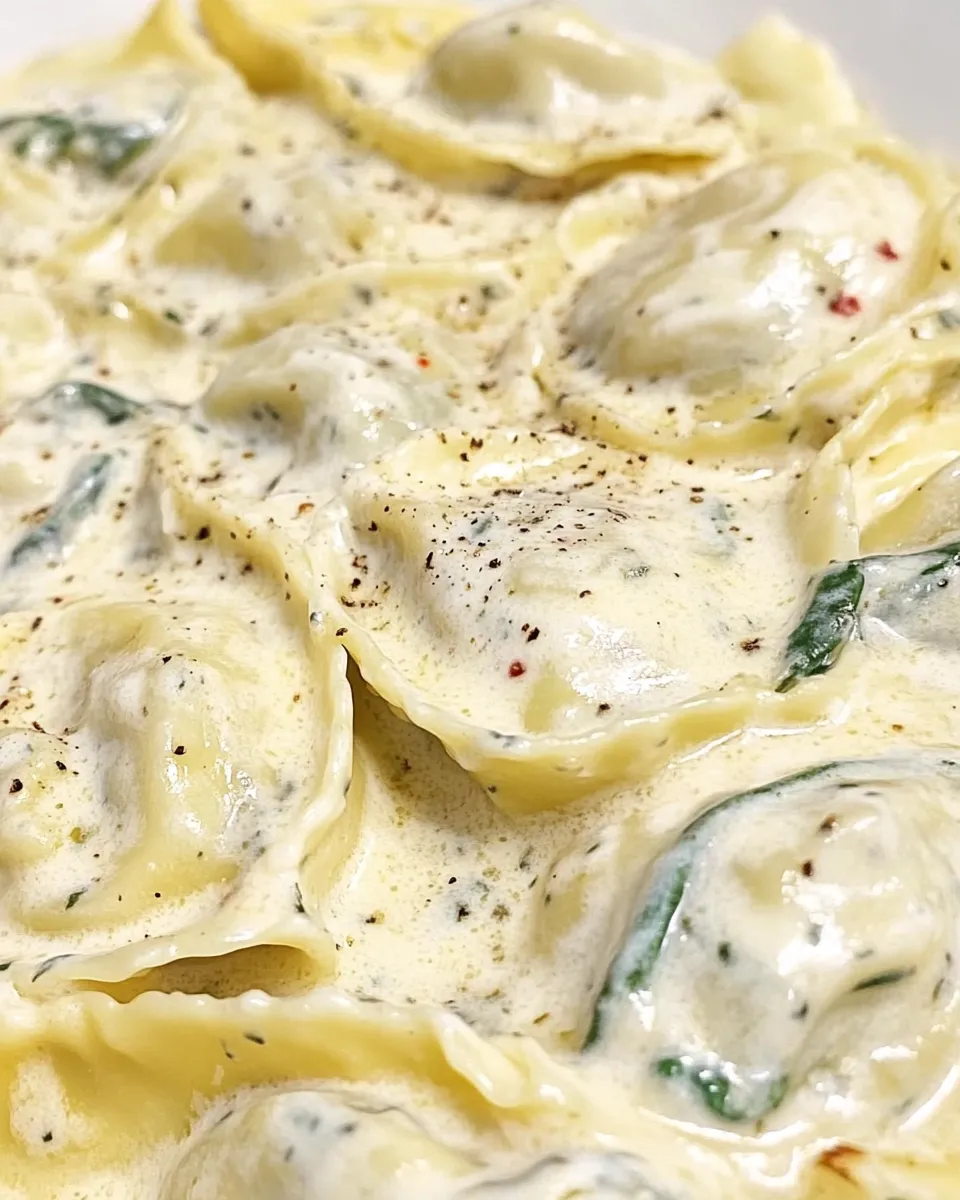 Delicious Creamy Ravioli shot