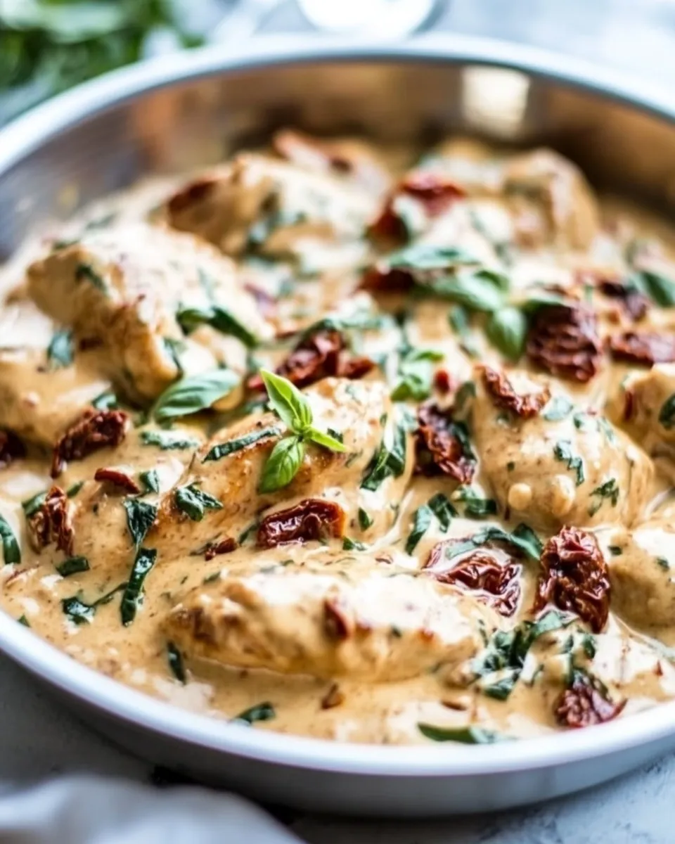 Homemade Creamy Sun Dried Tomato and Basil Chicken recipe photo