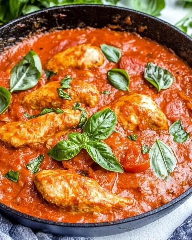 Easy Creamy Tomato Basil Chicken Skillet photo