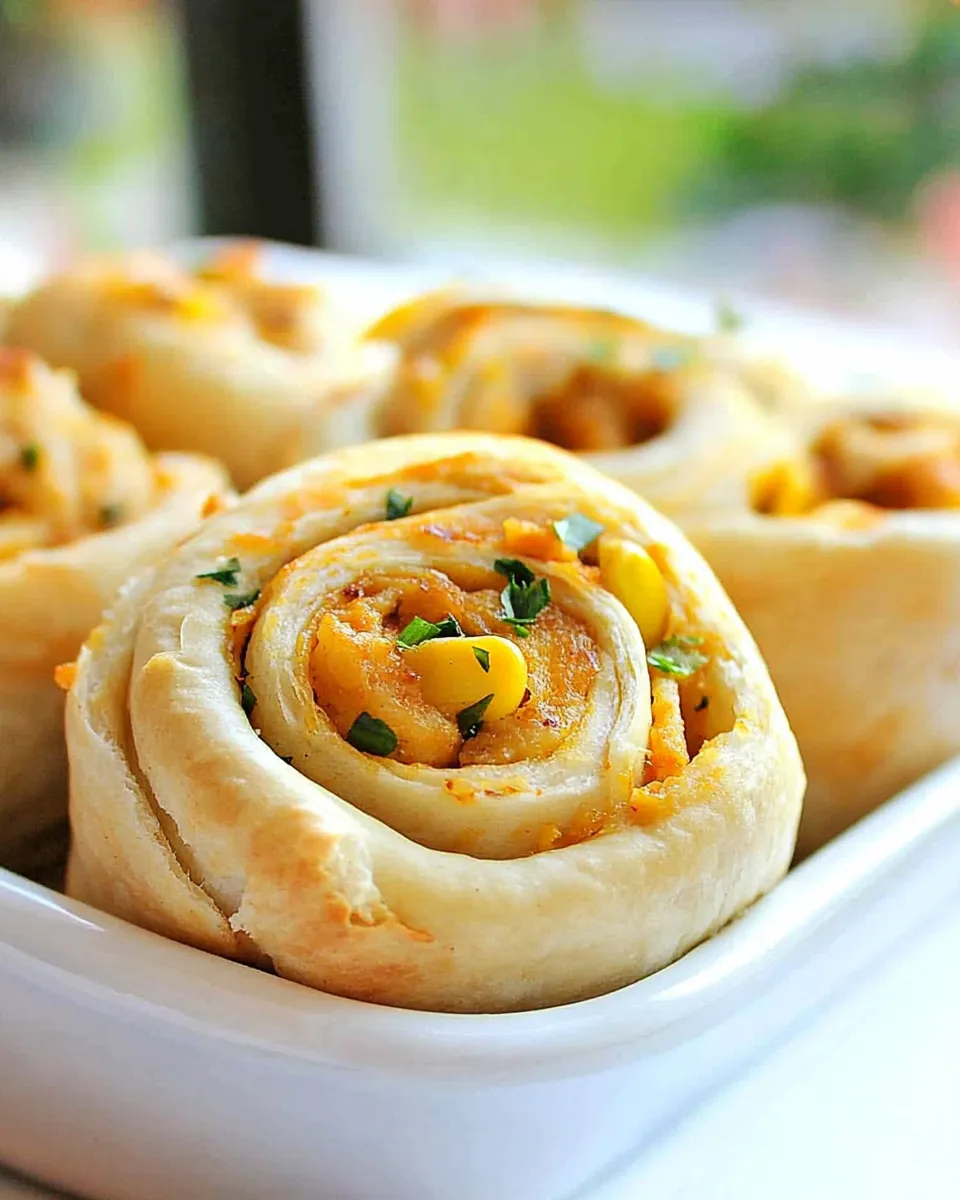 Quick Crescent Chicken Taco Pinwheels recipe photo