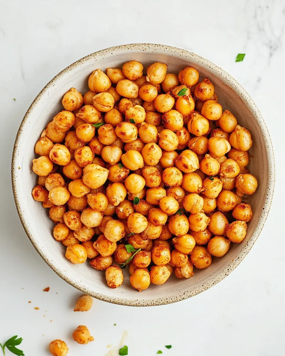 Simple Crispy Air Fryer Chickpeas (3 Ways!) shot