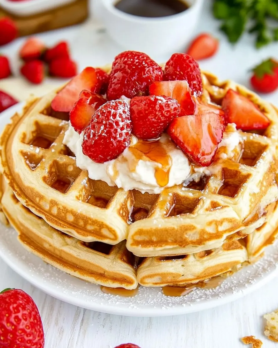 Classic Crispy Belgian Waffles dish photo