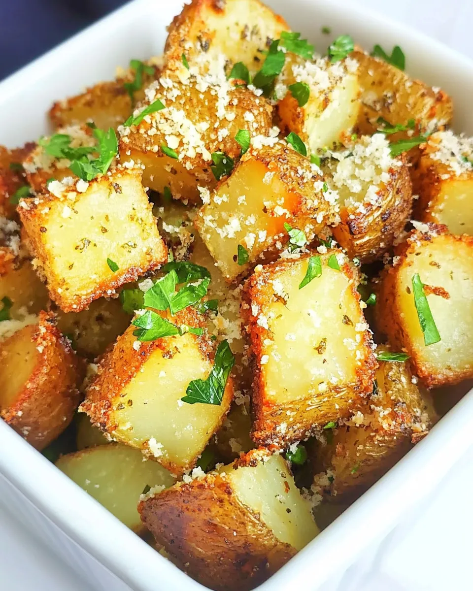 Easy Crispy Crunchy Parmesan Potatoes shot