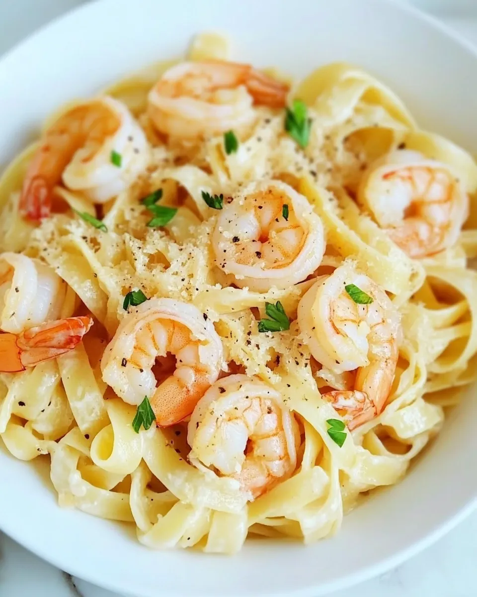 Delicious Crispy Shrimp Pasta shot