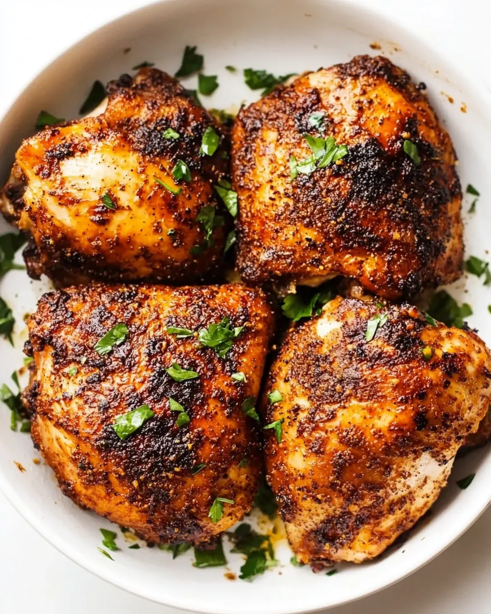 Delicious Crispy and Juicy Air Fryer Chicken Thighs image