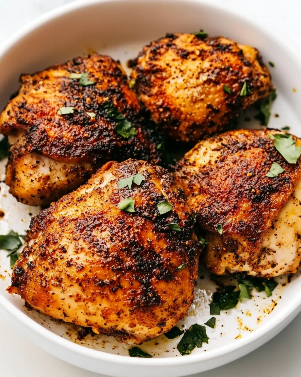 Quick Crispy and Juicy Air Fryer Chicken Thighs recipe photo
