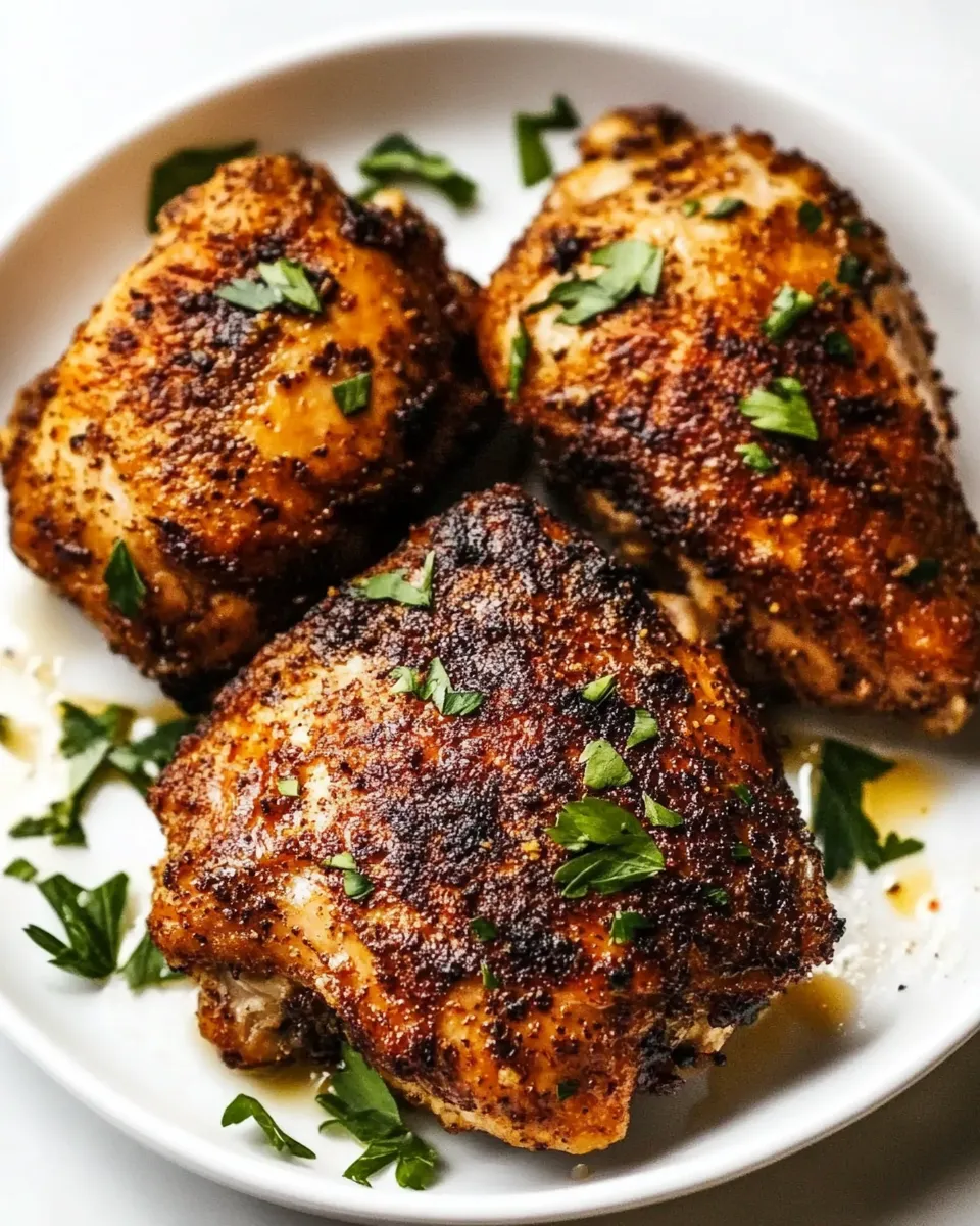 Tasty Crispy and Juicy Air Fryer Chicken Thighs shot