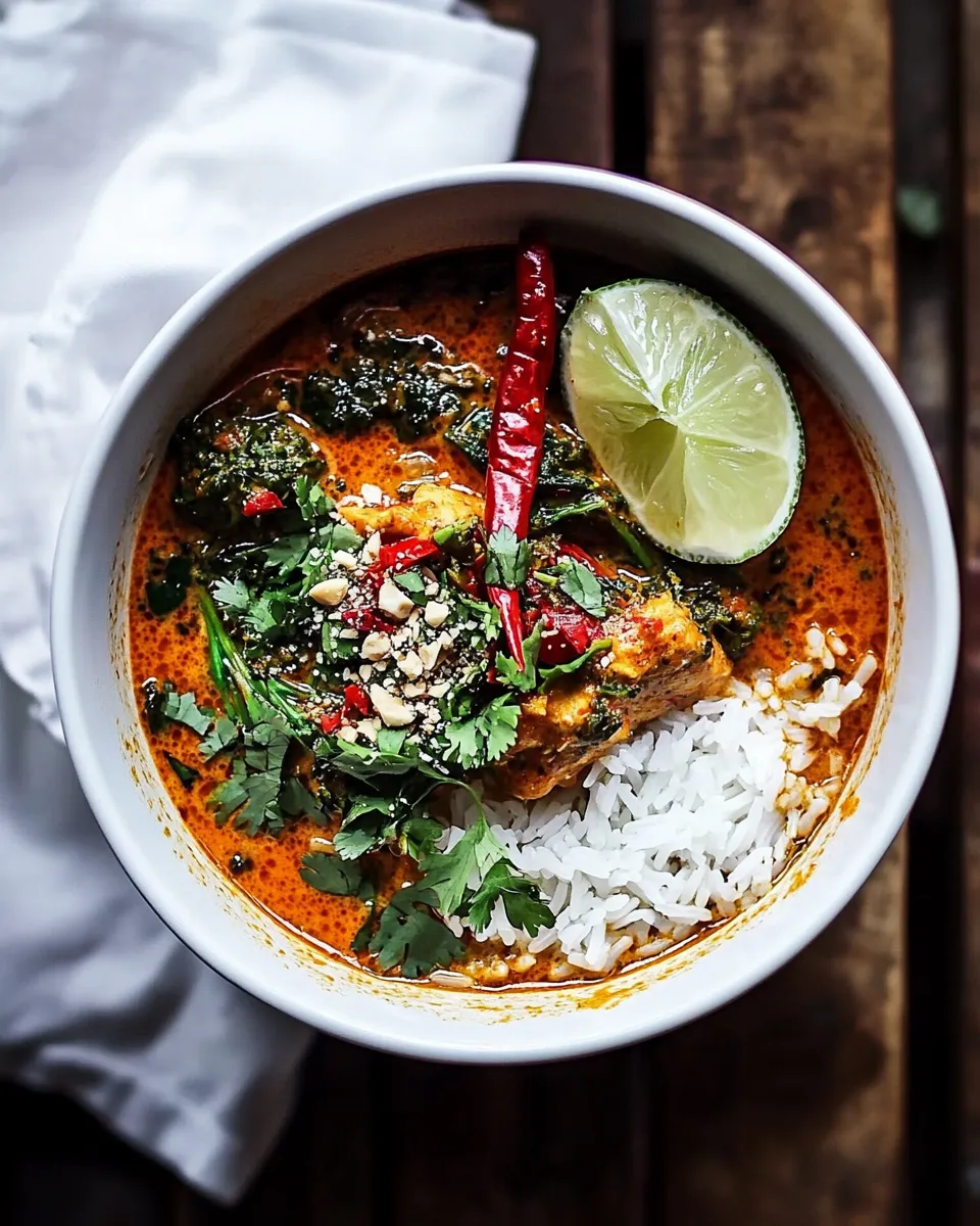 Quick Crockpot Thai Broccoli Rabe Chicken Curry. dish image