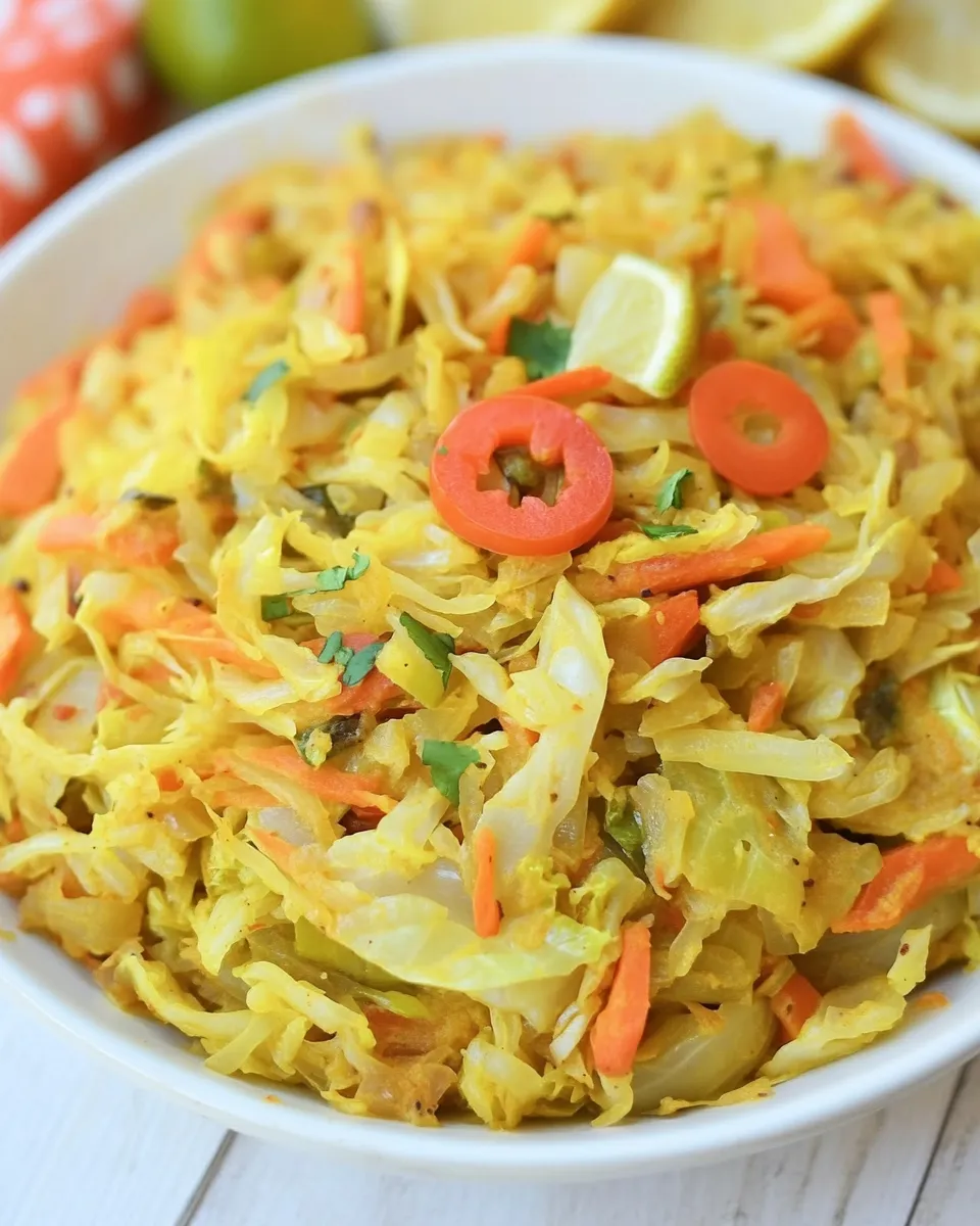 Delicious Curry Sauted Cabbage (Paleo, Vegan, Keto) image
