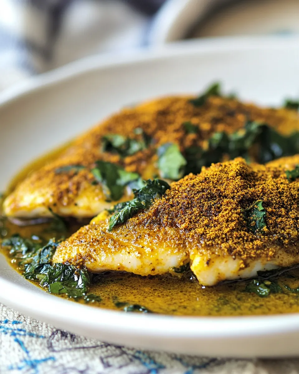 Tasty Curry Spiced Sole Recipe dish photo