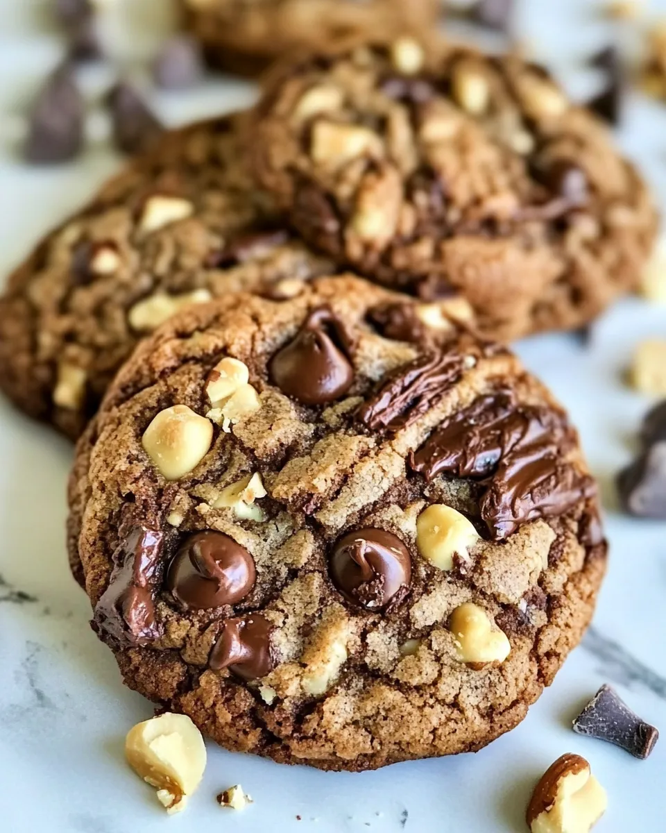Easy Dark Chocolate Chip Hazelnut Cookies recipe photo