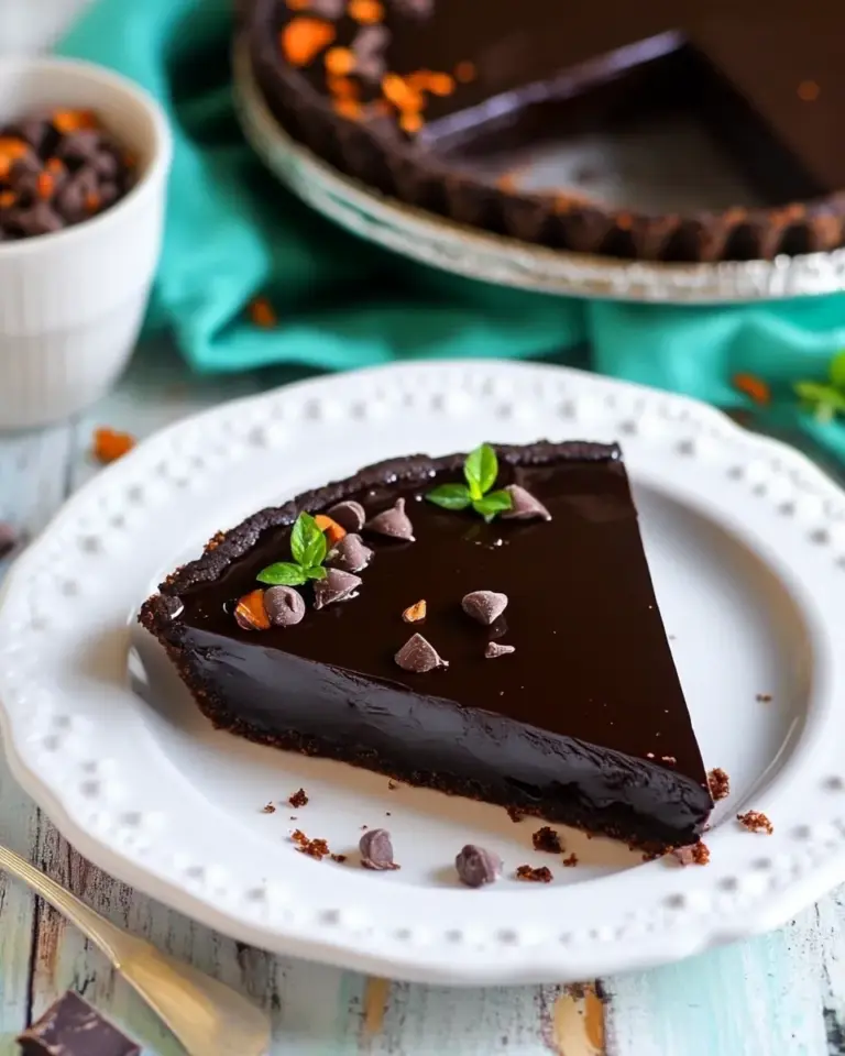 Homemade Dark Chocolate Ganache Tart photo