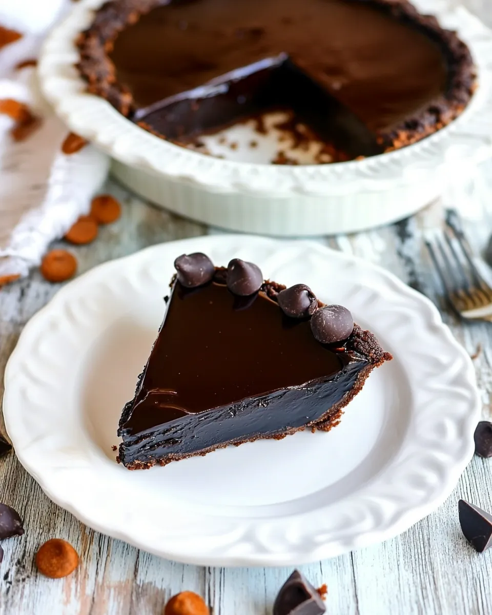 Delicious Dark Chocolate Ganache Tart shot