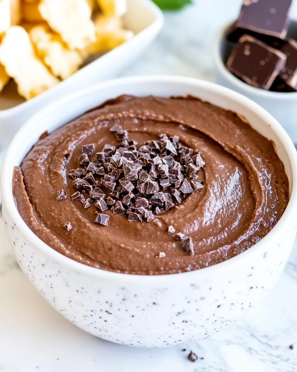 Easy Dark Chocolate Hummus recipe photo