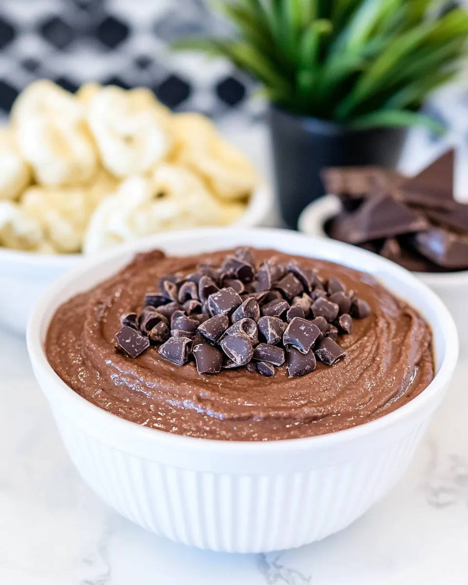 Delicious Dark Chocolate Hummus shot