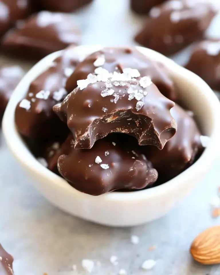Homemade Dark Chocolate Nut Clusters with Sea Salt photo