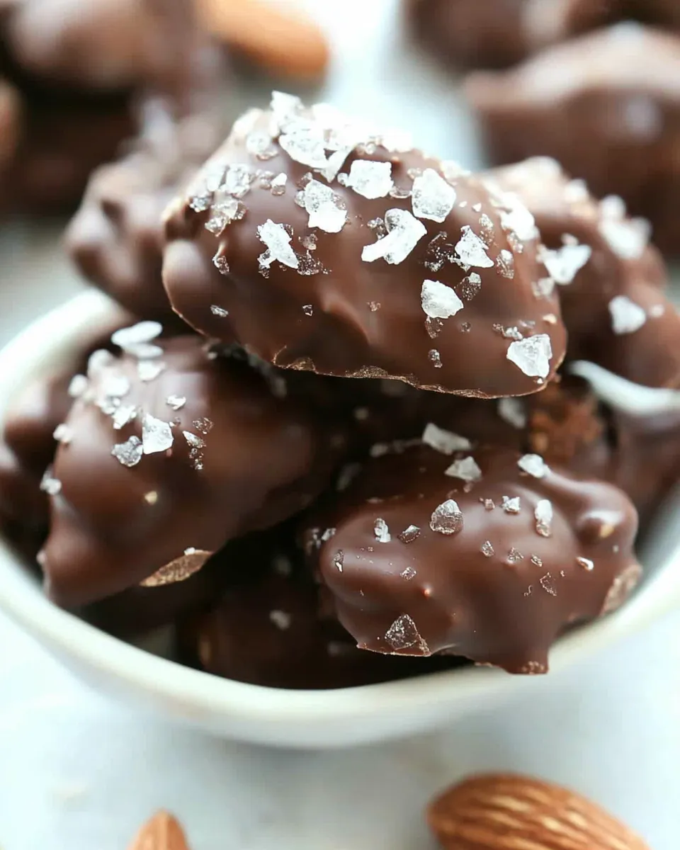 Easy Dark Chocolate Nut Clusters with Sea Salt recipe photo