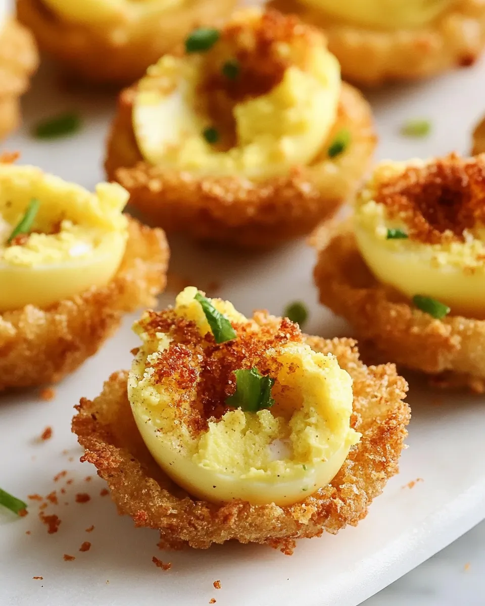Easy Deep-Fried Deviled Eggs Recipe shot