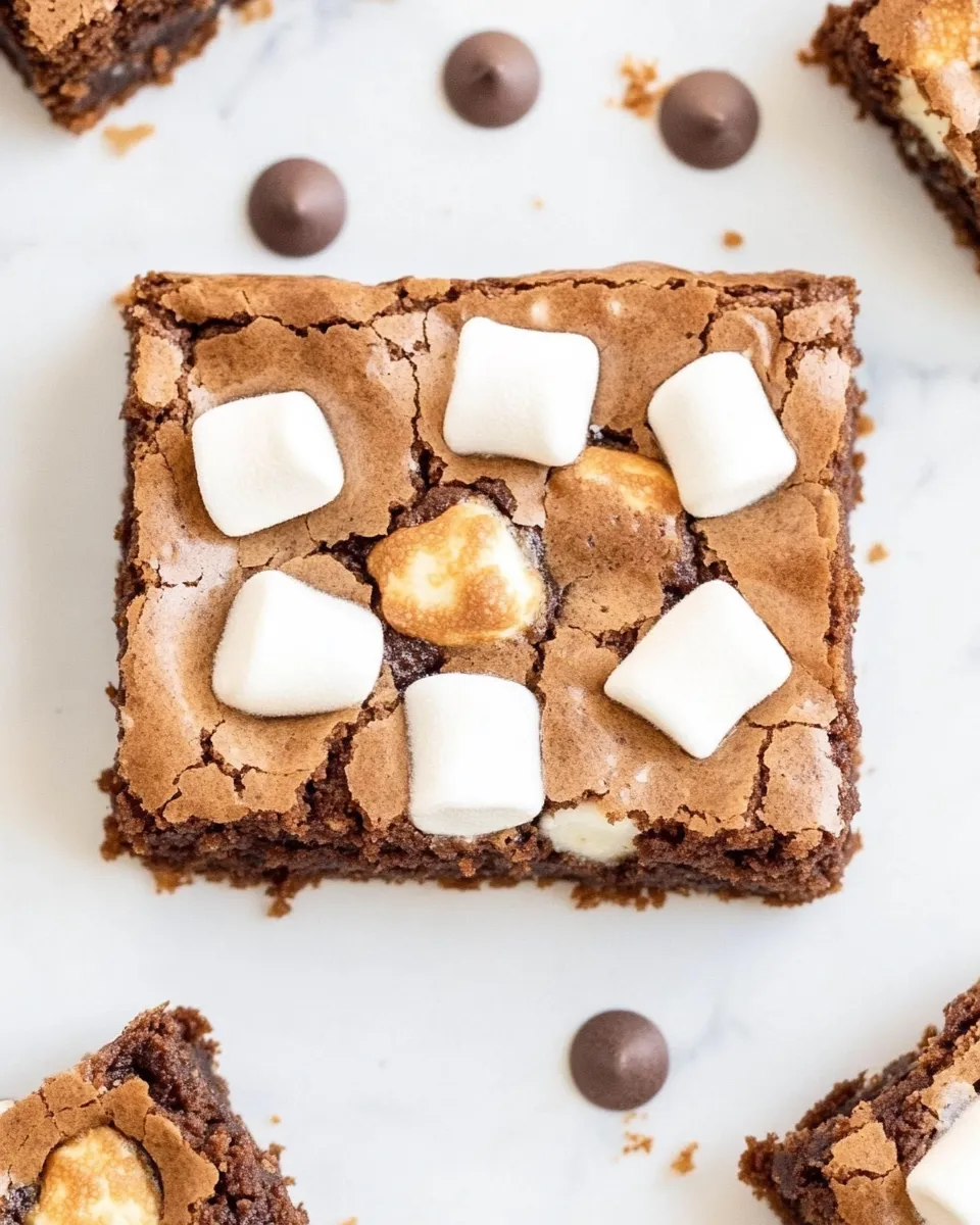 Classic Disappearing Marshmallow Brownies shot