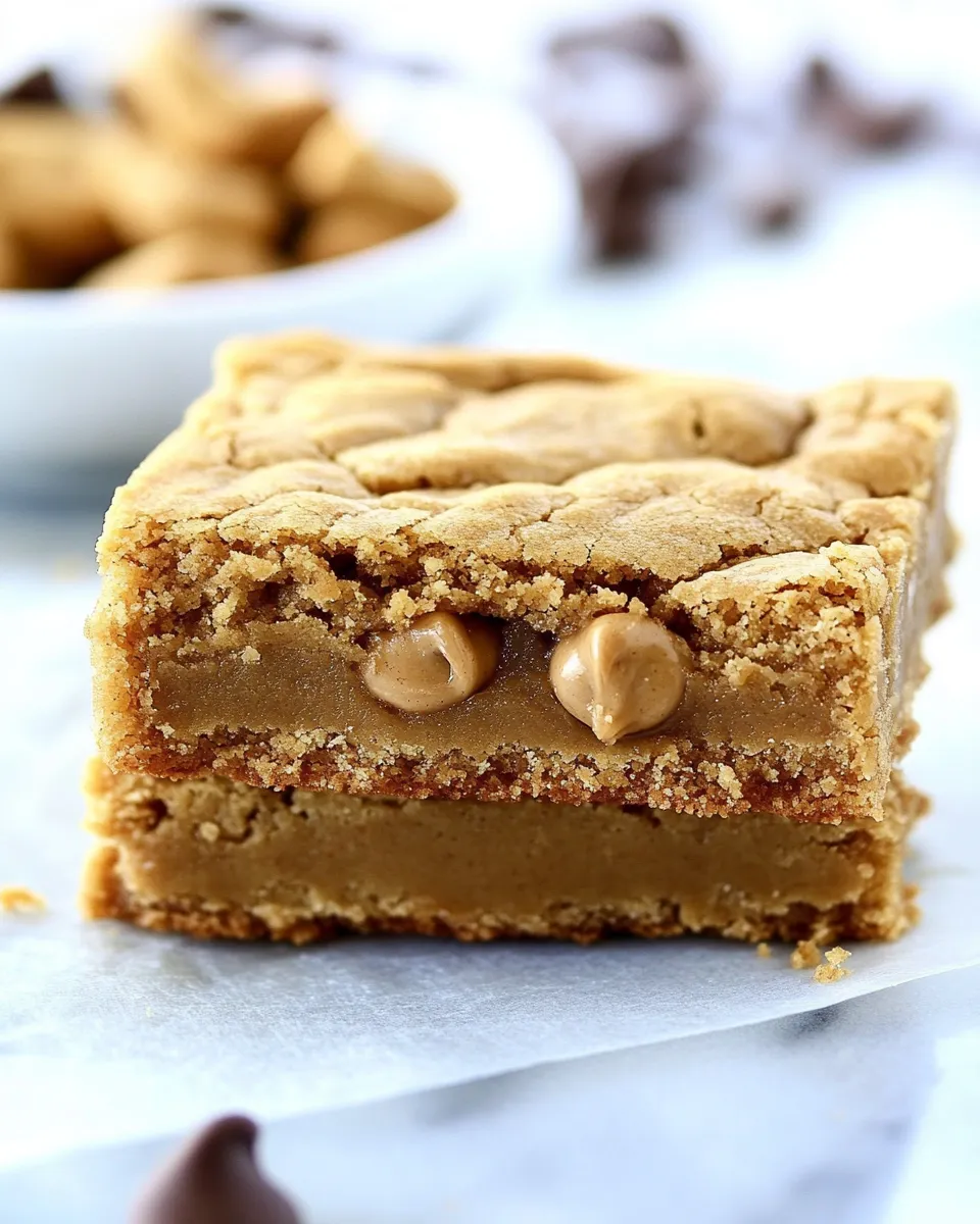 Homemade Double Trouble Peanut Butter Cookie Bars photo