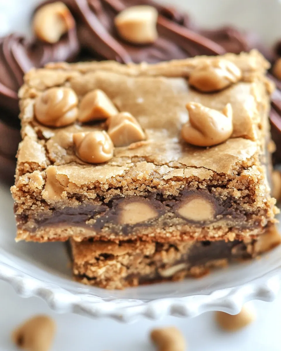 Easy Double Trouble Peanut Butter Cookie Bars recipe photo