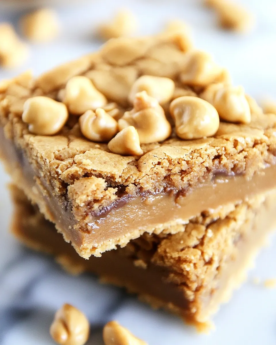 Tasty Double Trouble Peanut Butter Cookie Bars shot