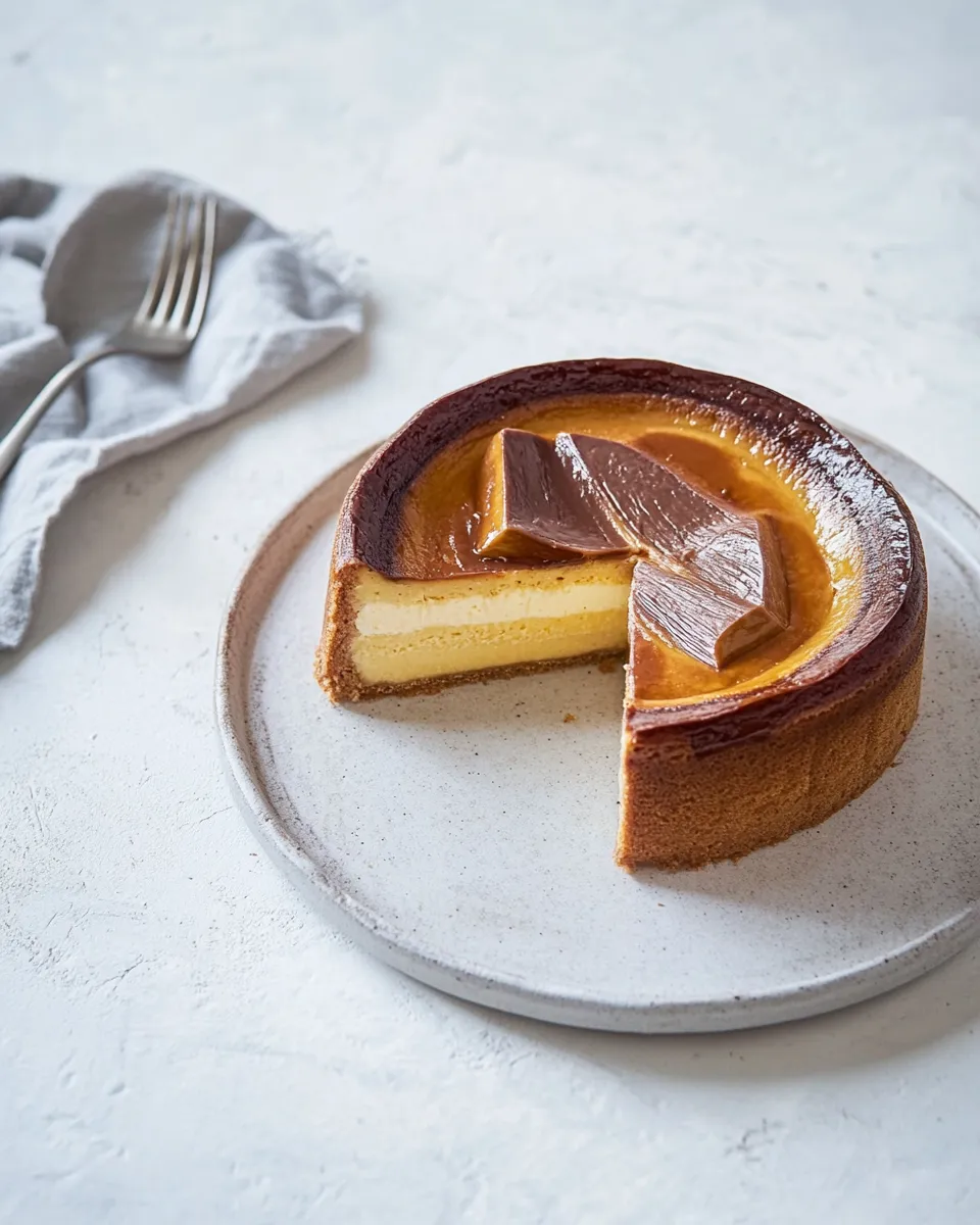 Homemade Easy Air Fryer Loaf Basque Cheesecake photo