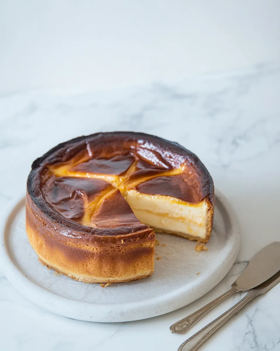 Classic Easy Air Fryer Loaf Basque Cheesecake image