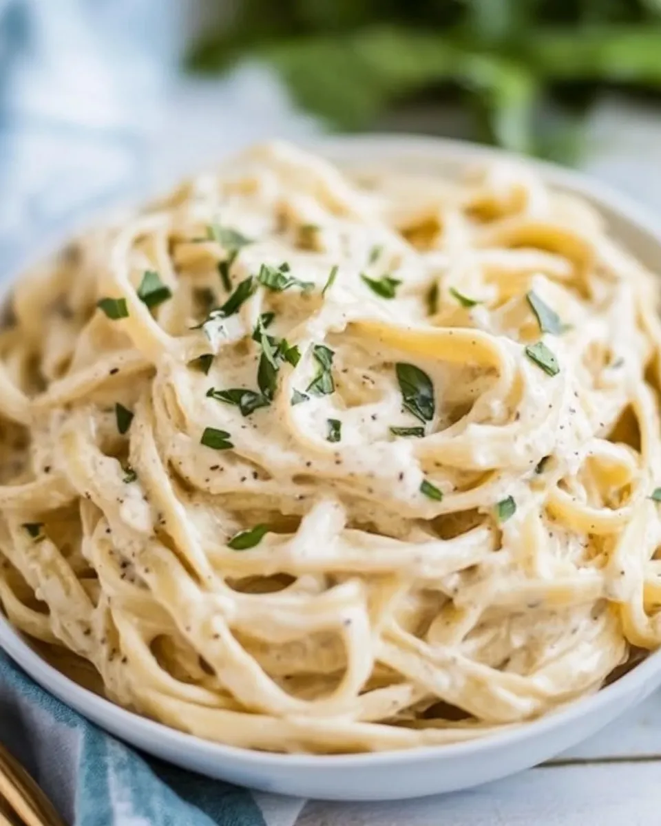 Quick Easy Alfredo Sauce shot