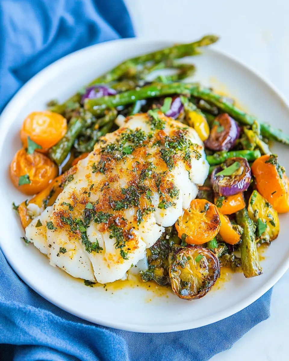 Savory Easy Baked Cod dish photo