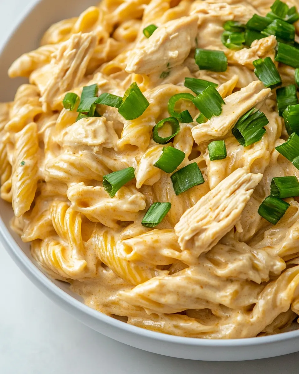 Quick Easy Cheesy Buffalo Chicken Pasta dish photo