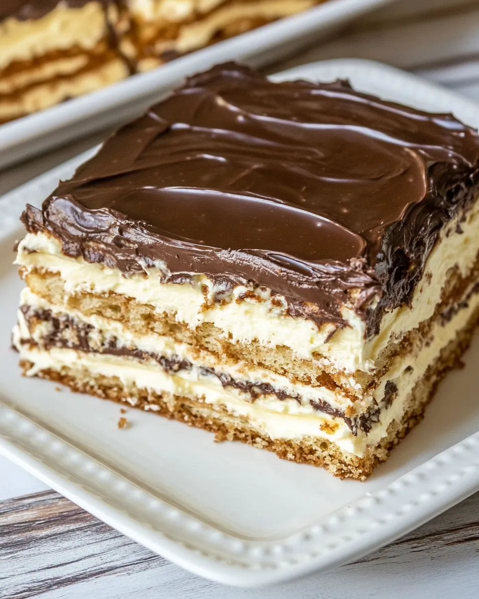 Classic Easy Chocolate Eclair Cake image