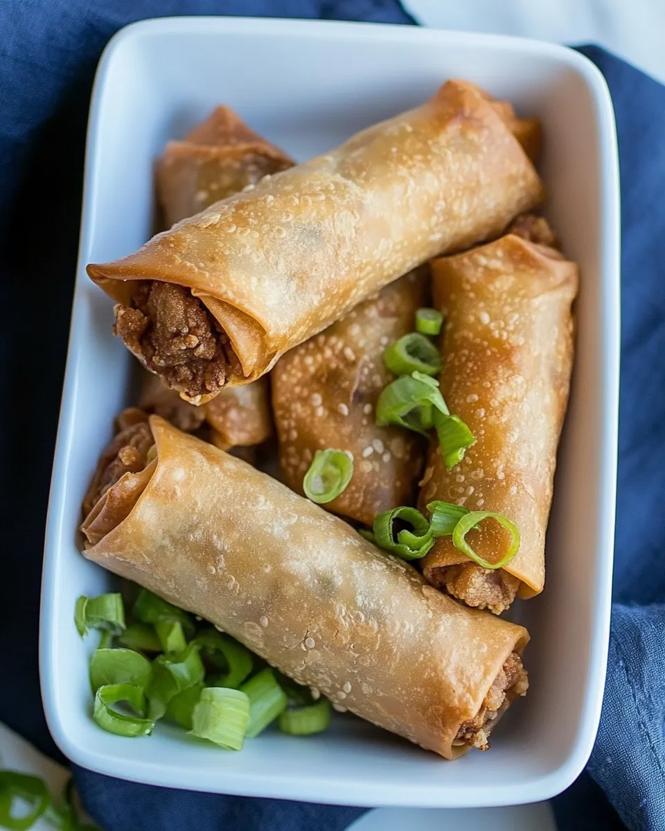 Homemade Easy Frozen Egg Rolls In Air Fryer Recipe Instructions photo
