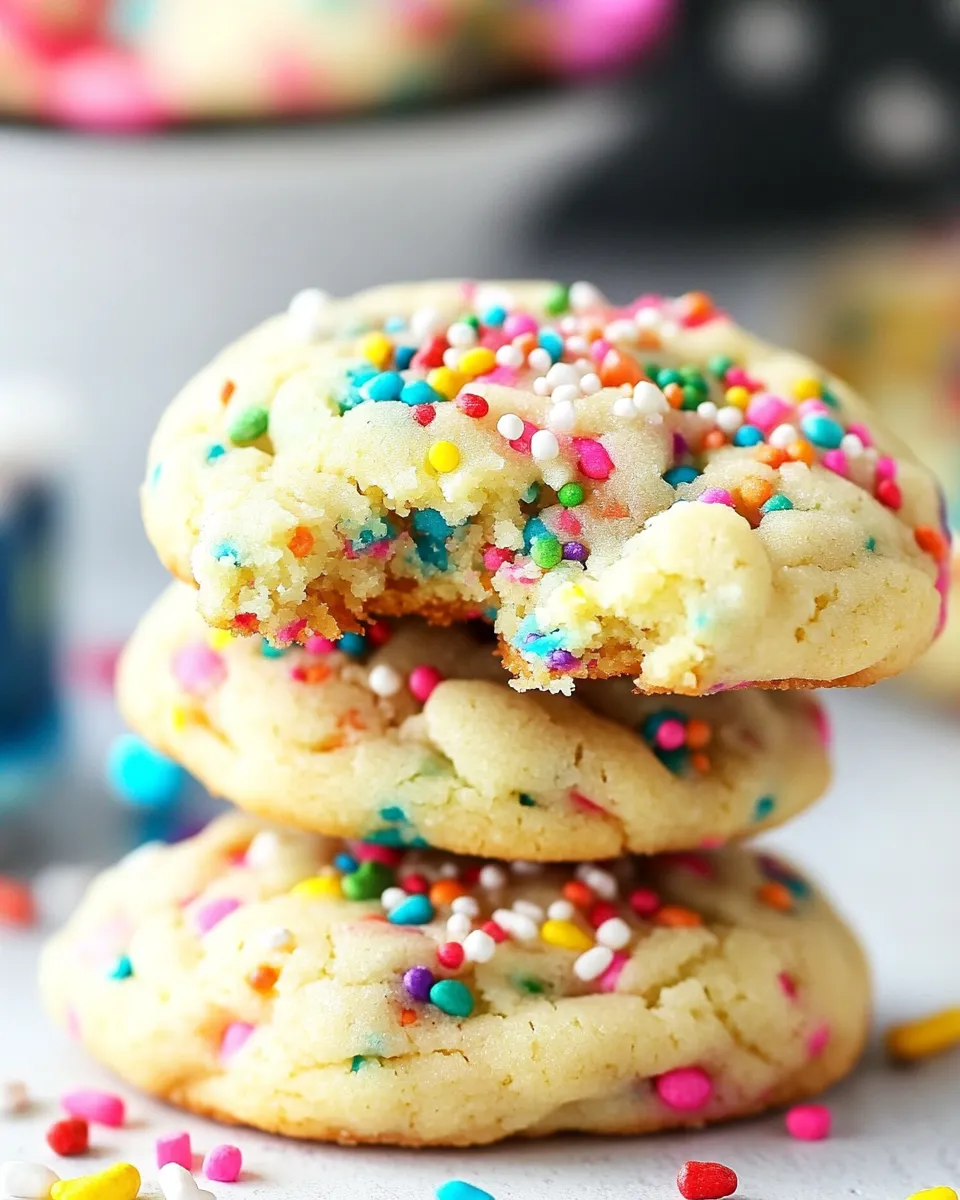 Delicious Easy Funfetti Cake Mix Cookies shot