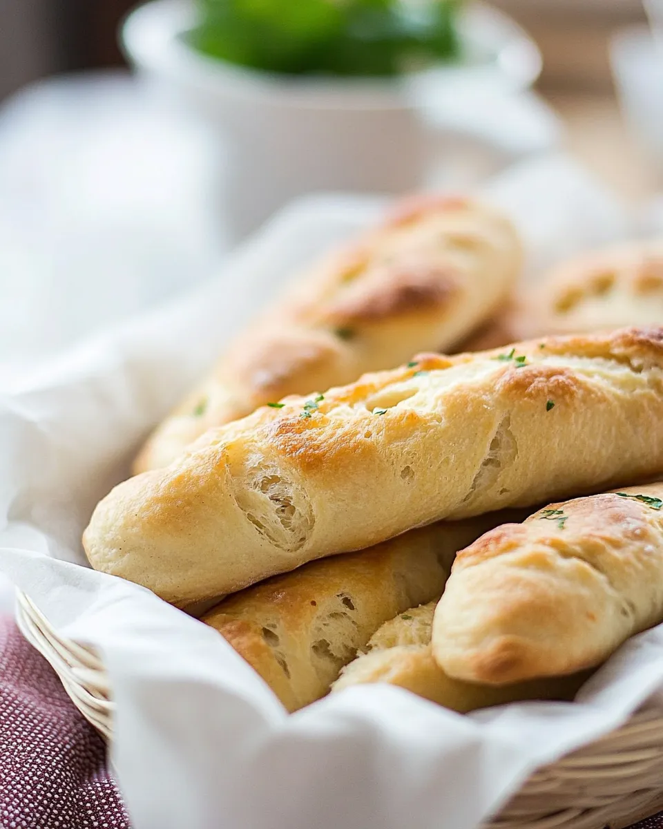 Quick Easy Homemade Breadsticks shot