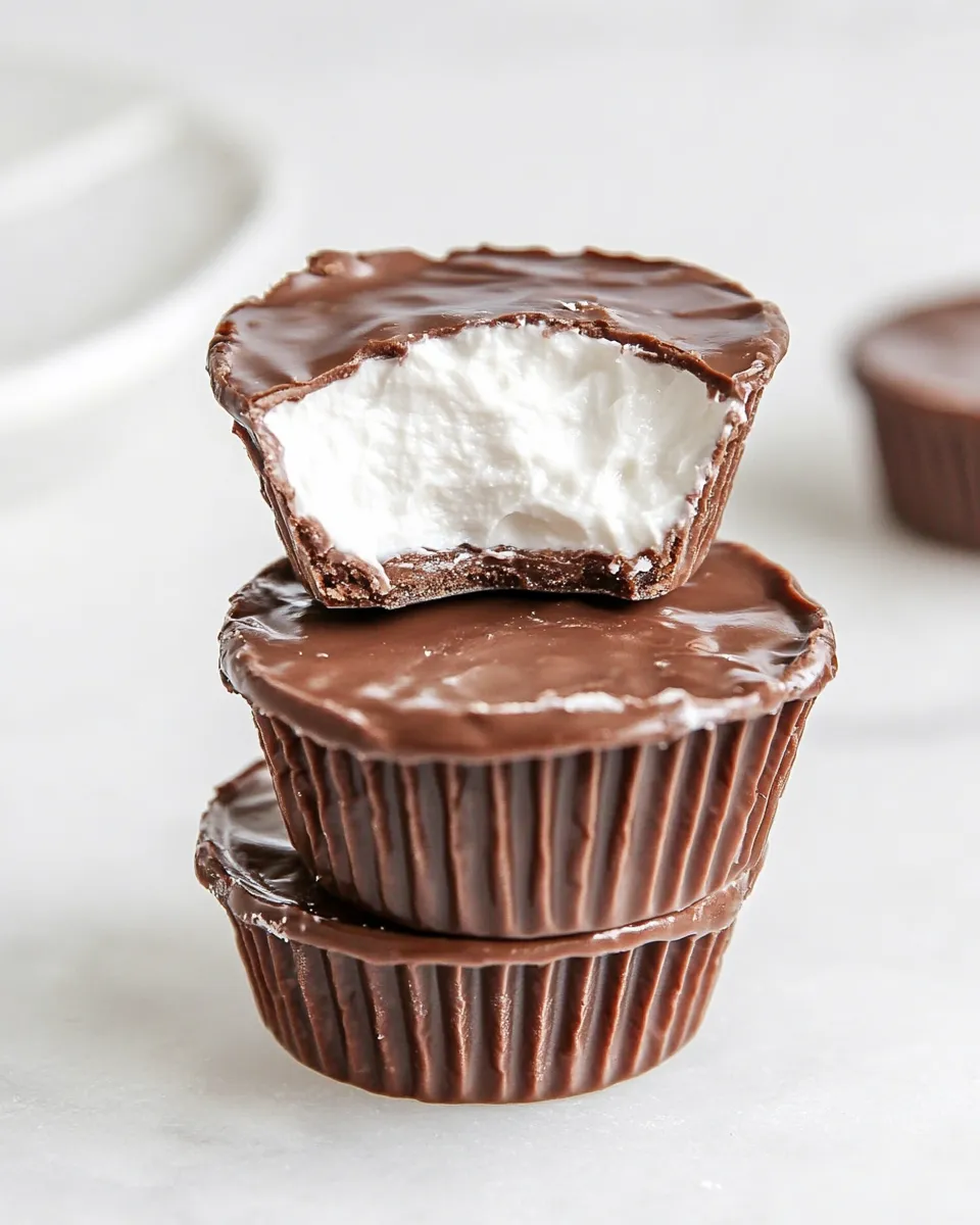 Tasty Easy Homemade Mallo Cups. food shot