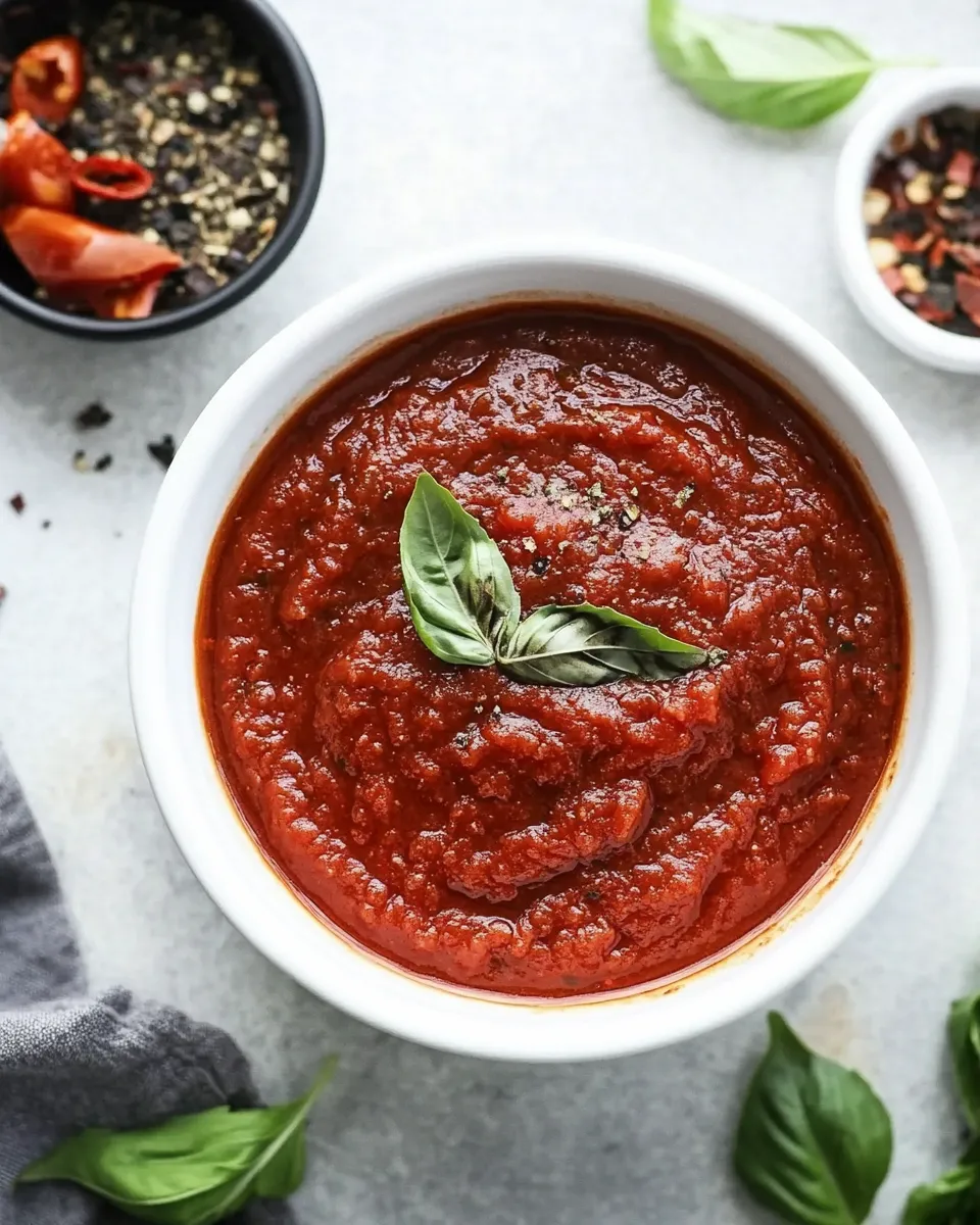 Quick Easy Pizza Sauce shot