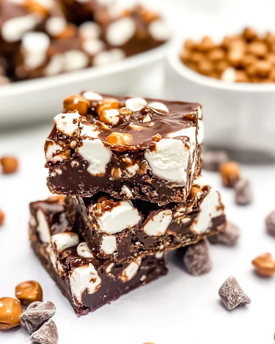 Quick Easy Rocky Road Bars shot