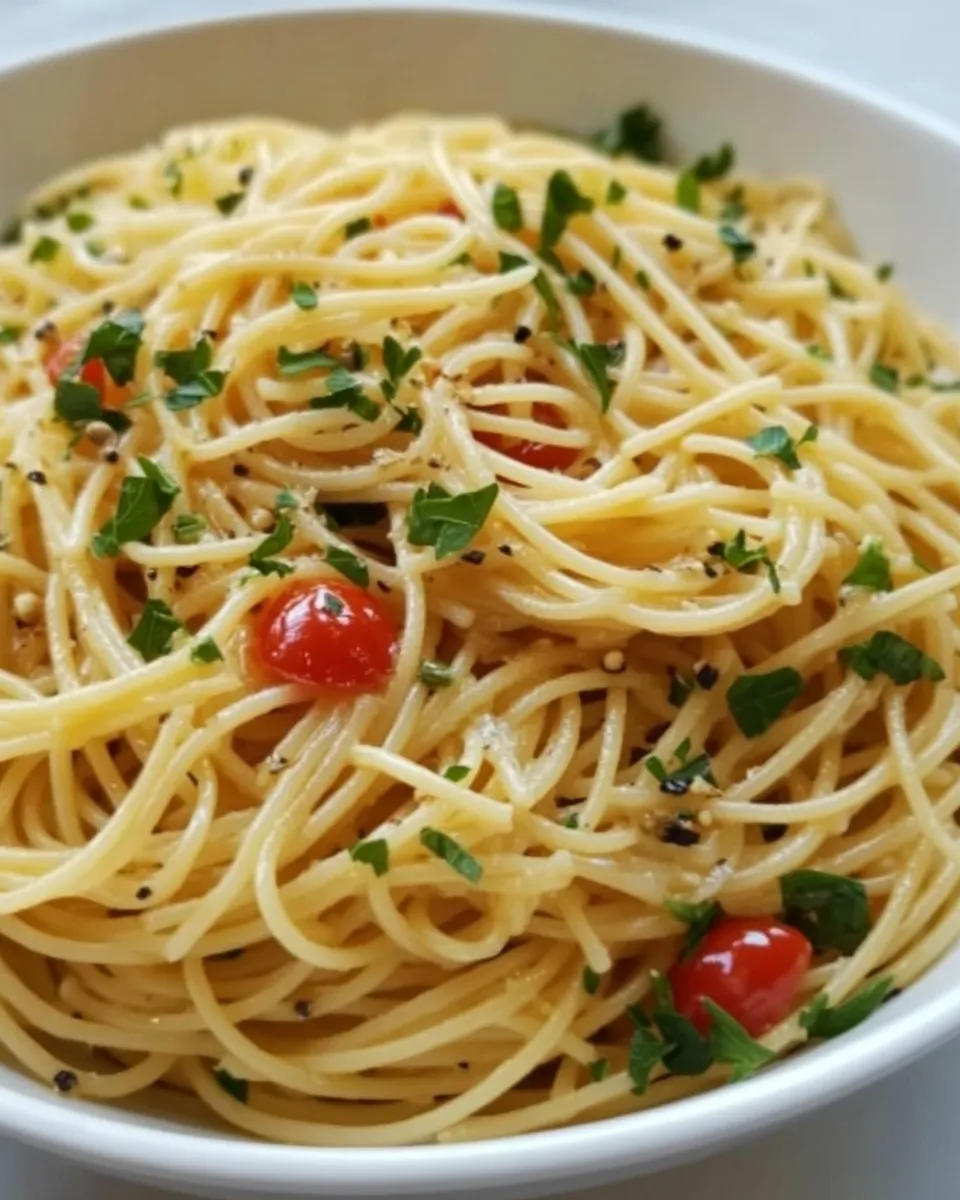 Quick Easy Spaghetti shot